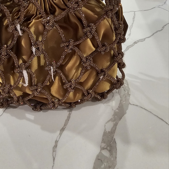 COPY - Kurt Geiger Brown and Gold Shoulder Bag - Picture 4 of 5